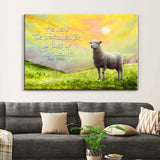 Christian wall art featuring Psalm 147:3, "He Heals the Brokenhearted," with sheep, perfect faith-based home decor.