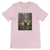 He Left the 99 to Rescue Me Jesus and Lost Sheep T-shirt Pink 