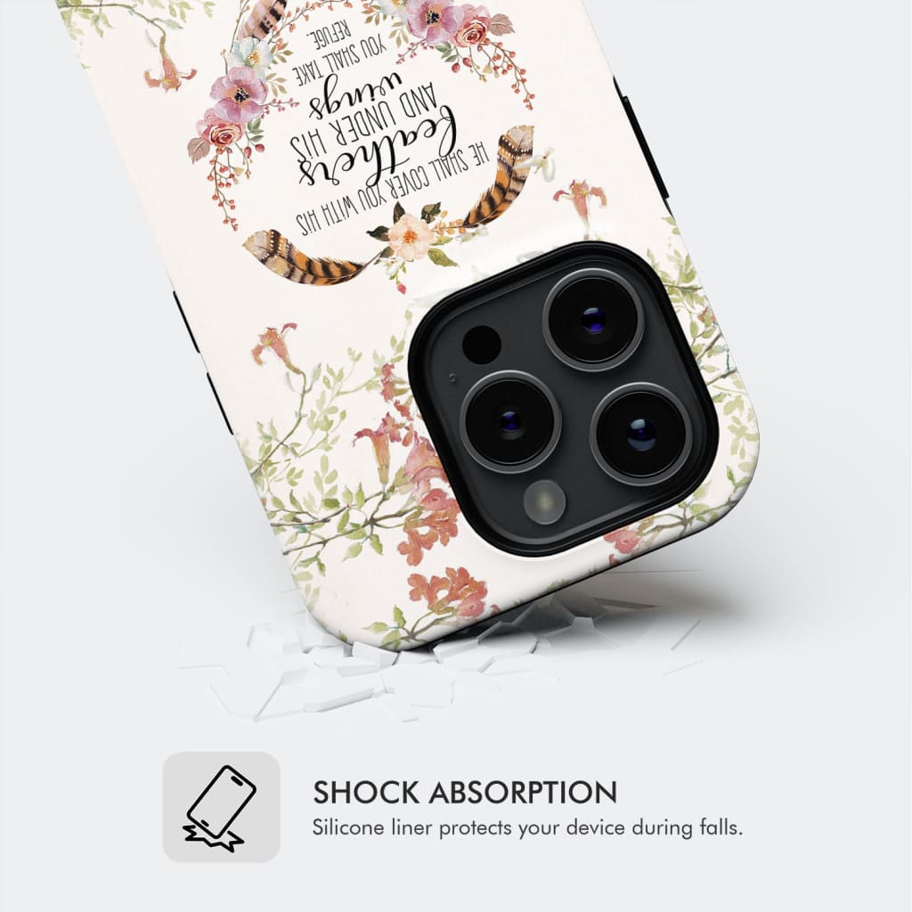He shall cover you with his feathers Psalm 91:4 phone case