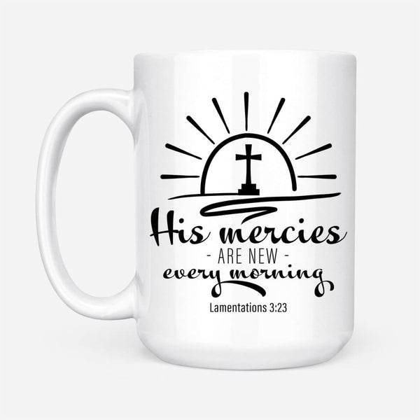 Mug Purple/White His Mercies Are New LAM. 3:22-23