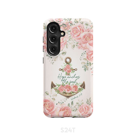 Hope Anchors the Soul Hebrews 6:19 Phone Case Samsung Galaxy S24 / Tough