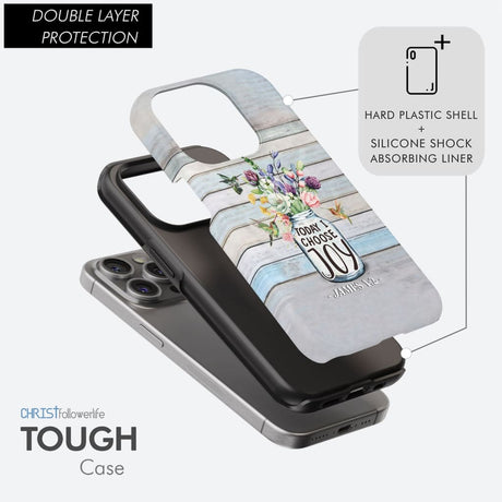 Hummingbird flowers Today I choose joy phone case