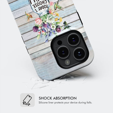 Hummingbird flowers Today I choose joy phone case