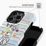 Hummingbird flowers Today I choose joy phone case