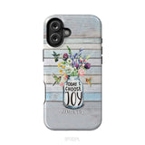 Hummingbird flowers Today I choose joy phone case iPhone 16 Plus / Tough Case