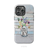 Hummingbird flowers Today I choose joy phone case iPhone 16 Pro Max / Tough Case