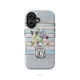 Hummingbird flowers Today I choose joy phone case iPhone 16 / Tough Case