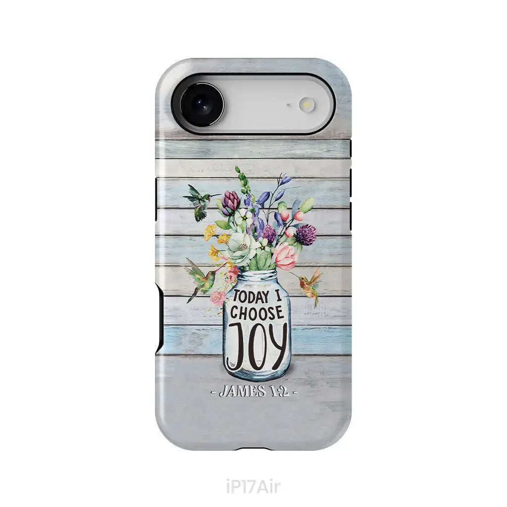 Hummingbird flowers Today I choose joy phone case iPhone 17 Air / Tough Case
