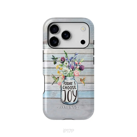 Hummingbird flowers Today I choose joy phone case iPhone 17 Pro / Tough Case