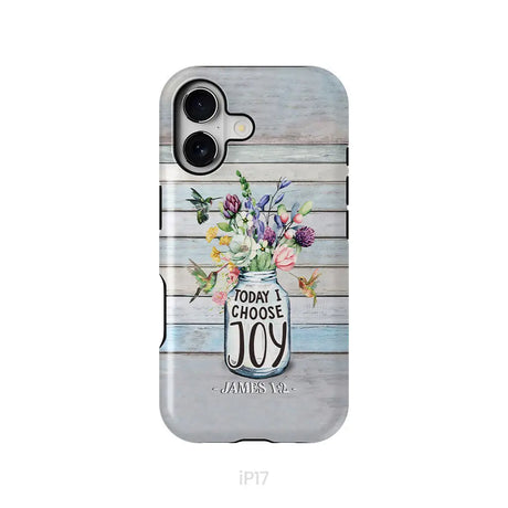 Hummingbird flowers Today I choose joy phone case iPhone 17 / Tough Case