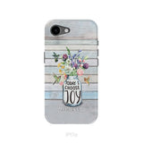 Hummingbird flowers Today I choose joy phone case iPhone 17e / Tough Case