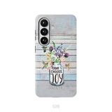 Hummingbird flowers Today I choose joy phone case Samsung Galaxy S26 / Tough Case