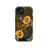 Fear Not for I Am With You Isaiah 41:10 Hummingbird Sunflower Phone Case iPhone 15 / Tough