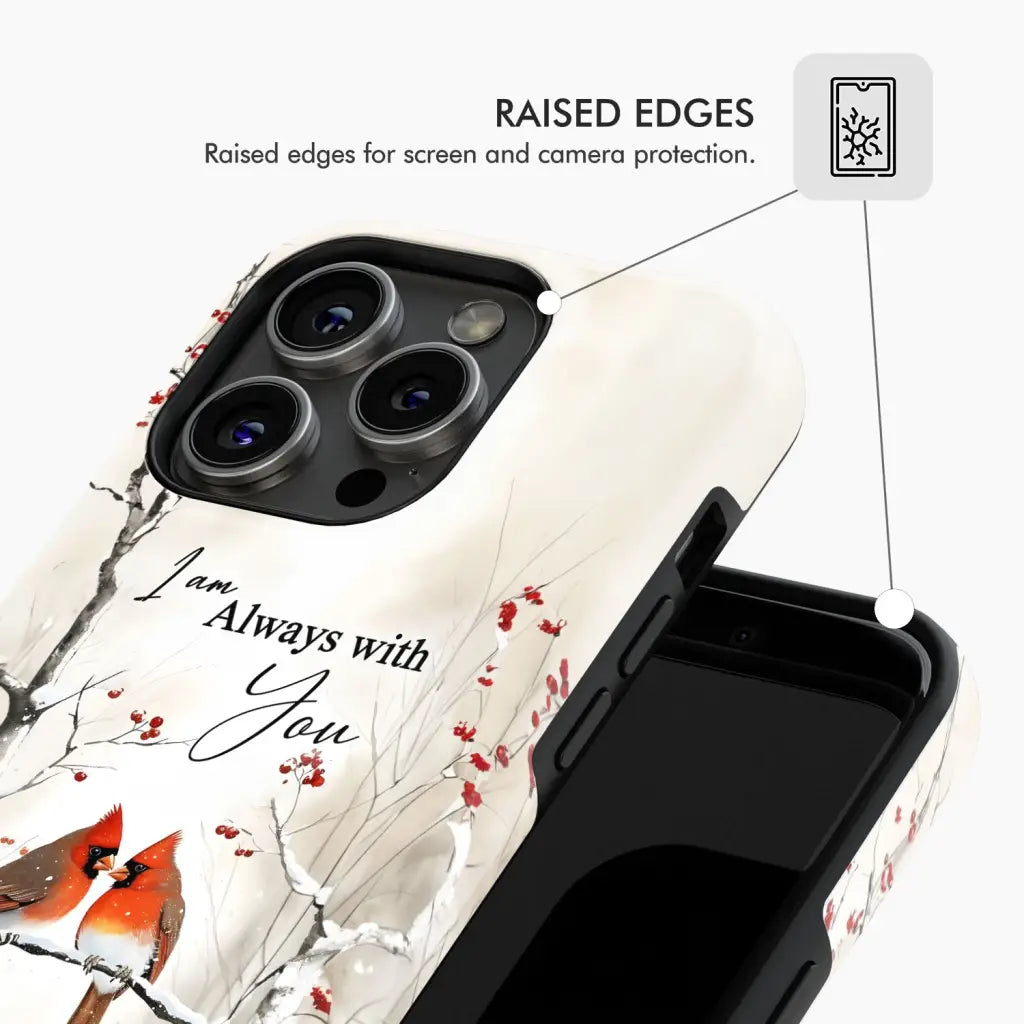 I Am Always With You Cardinals In Winter Christian Phone Case