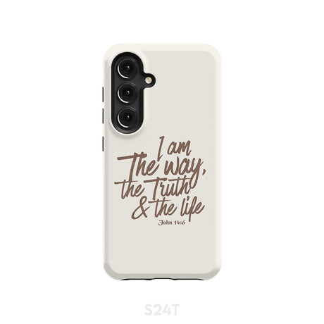 I am the way truth and life John 14:6 Bible verse phone case Samsung Galaxy S24 / Tough