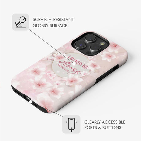 I am with you always Matthew 28:20 Bible verse phone case