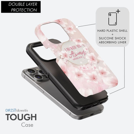 I am with you always Matthew 28:20 Bible verse phone case