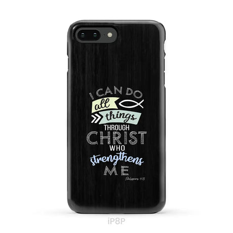 I can do all things through Christ Philippians 4:13 Bible verse phone case iPhone 8 Plus / Tough Case