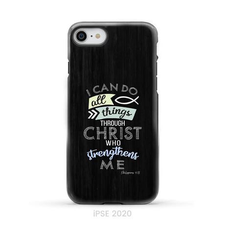 I can do all things through Christ Philippians 4:13 Bible verse phone case iPhone SE 2020 / Tough Case