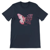 Inspirational T-shirt with "I Can Do All Things Through Christ Philippians 4:13" and butterfly graphic.