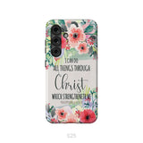 I can do all things through Christ Philippians 4:13 KJV phone case Christian phone cases Samsung Galaxy S25 / Tough Case