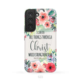 I can do all things through Christ Philippians 4:13 KJV phone case Christian phone cases Samsung Galaxy S22 / Tough Case