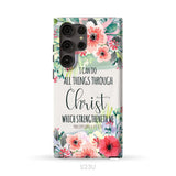 I can do all things through Christ Philippians 4:13 KJV phone case Christian phone cases Samsung Galaxy S23 Ultra