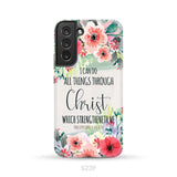 I can do all things through Christ Philippians 4:13 KJV phone case Christian phone cases Samsung Galaxy S22 Plus