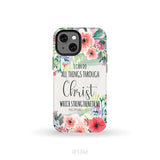 I can do all things through Christ Philippians 4:13 KJV phone case Christian phone cases iPhone 13 Mini / Tough Case