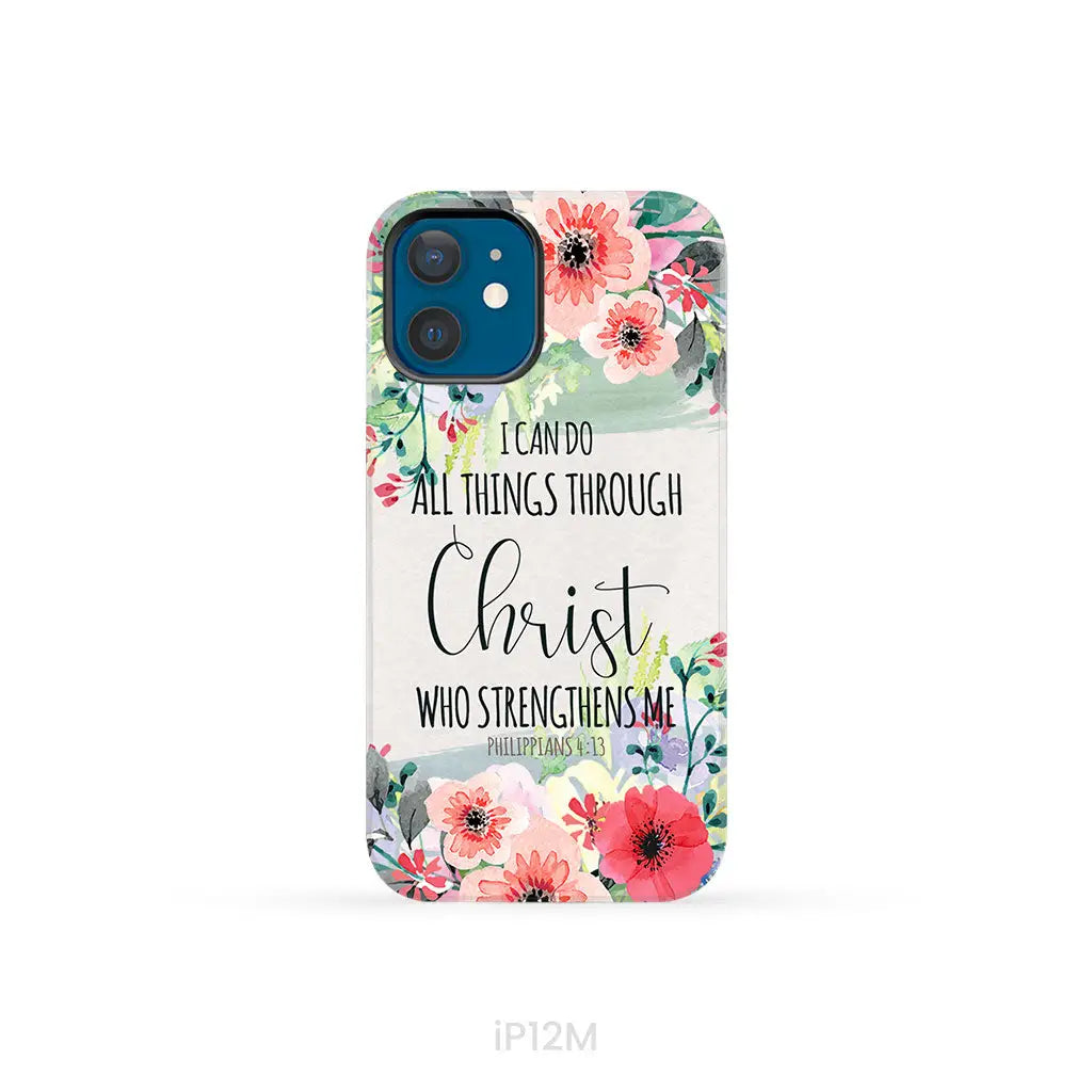 I can do all things through Christ Philippians 4:13 phone case iPhone 12 Mini / Tough Case