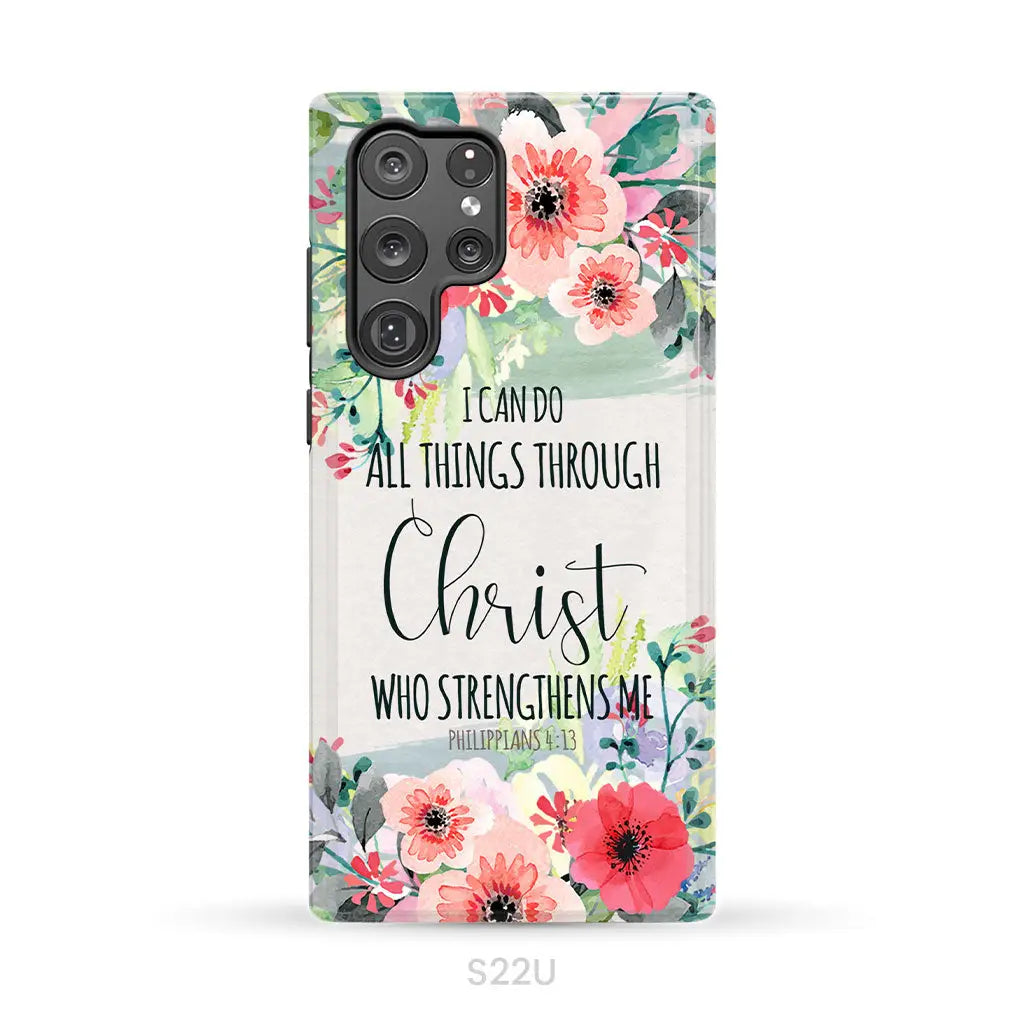 I can do all things through Christ Philippians 4:13 phone case Samsung Galaxy S22 Ultra / Tough Case