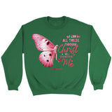 I can do all things through Christ Philippians 4:13 Christian sweatshirt Irish Green / S