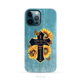 I Can Do All Things Through Christ Sunflower Butterfly Cross Phone Case iPhone 12 Pro Max / Tough Case