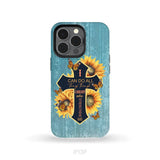 I Can Do All Things Through Christ Sunflower Butterfly Cross Phone Case iPhone 13 Pro / Tough Case