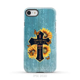 I Can Do All Things Through Christ Sunflower Butterfly Cross Phone Case iPhone SE 2020 / Tough Case