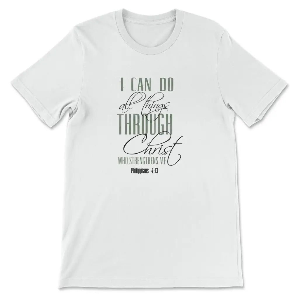 I can do all things through Christ t-shirt White / S