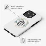 Christian phone case displaying Isaiah 43:1, "I Have Called You by Name You Are Mine," great for a personal touch of faith.