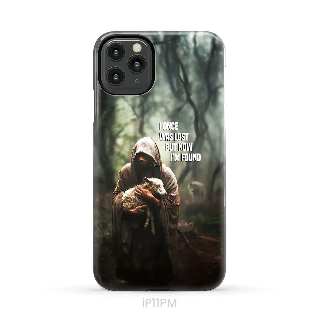 I Once Was Lost but Now I’m Found Jesus and Lost Sheep Phone Case iPhone 11 Pro Max / Tough Case