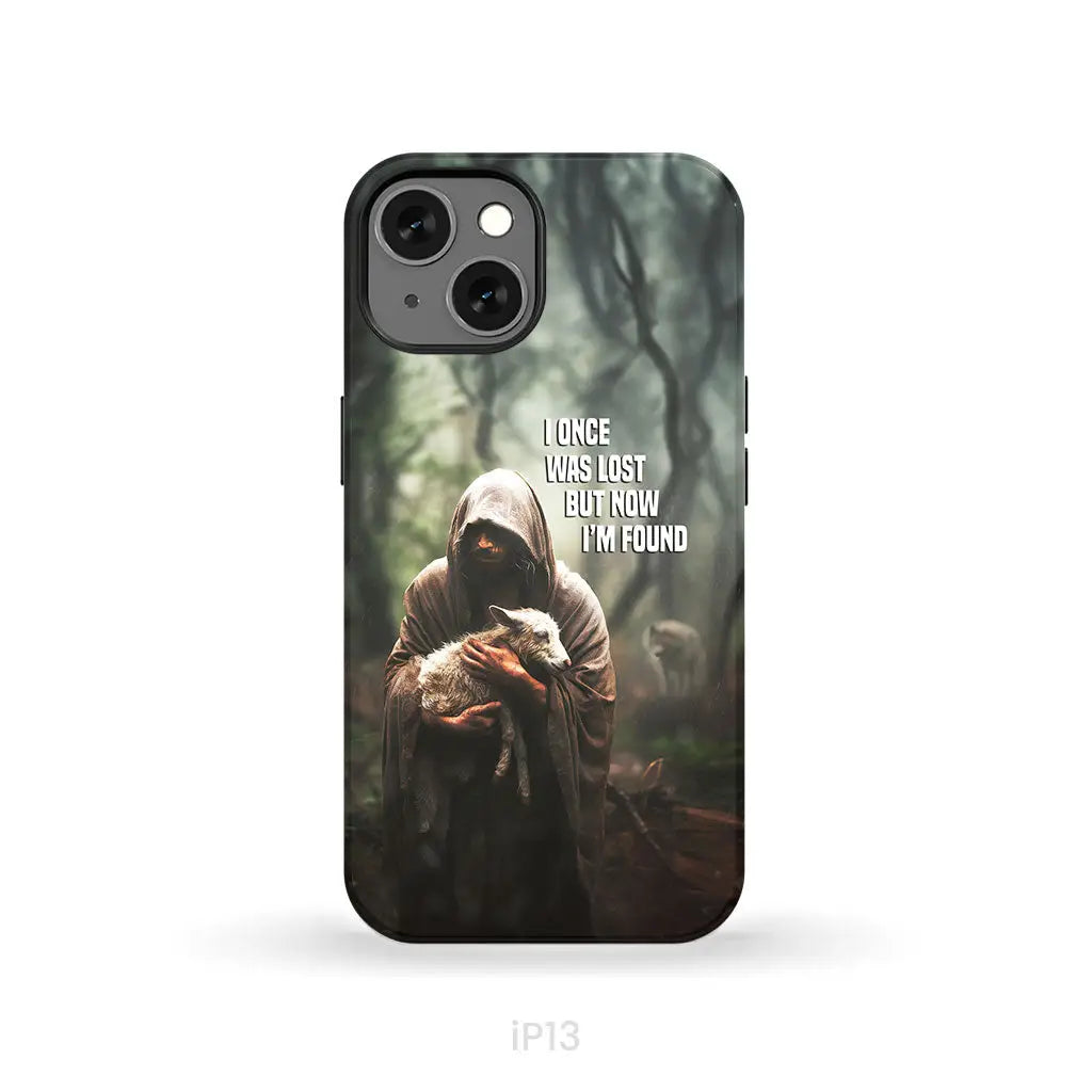 I Once Was Lost but Now I’m Found Jesus and Lost Sheep Phone Case iPhone 13 / Tough Case