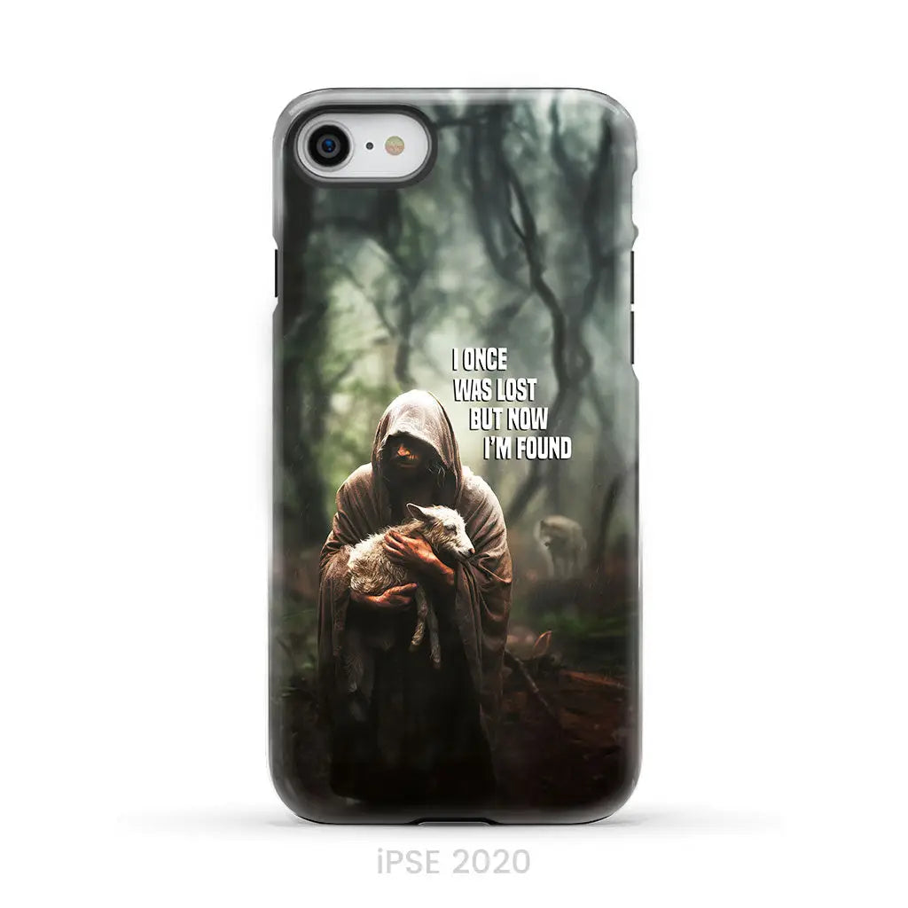 I Once Was Lost but Now I’m Found Jesus and Lost Sheep Phone Case iPhone SE 2020 / Tough Case
