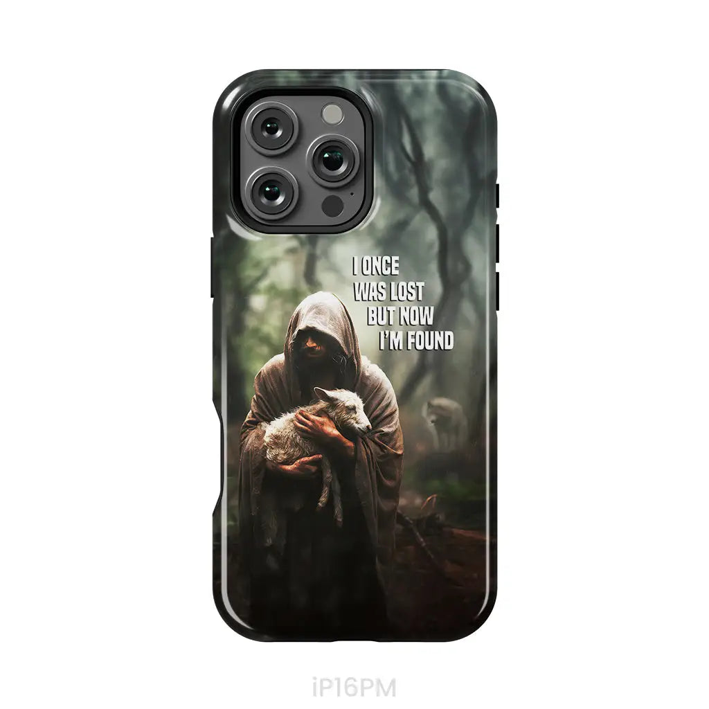I Once Was Lost but Now I’m Found Jesus and Lost Sheep Phone Case iPhone 16 Pro Max / Tough Case
