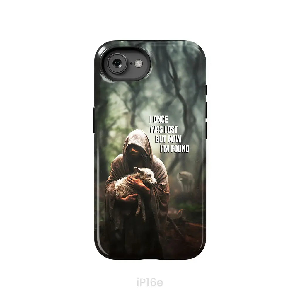 I Once Was Lost but Now I’m Found Jesus and Lost Sheep Phone Case iPhone 16e / Tough Case