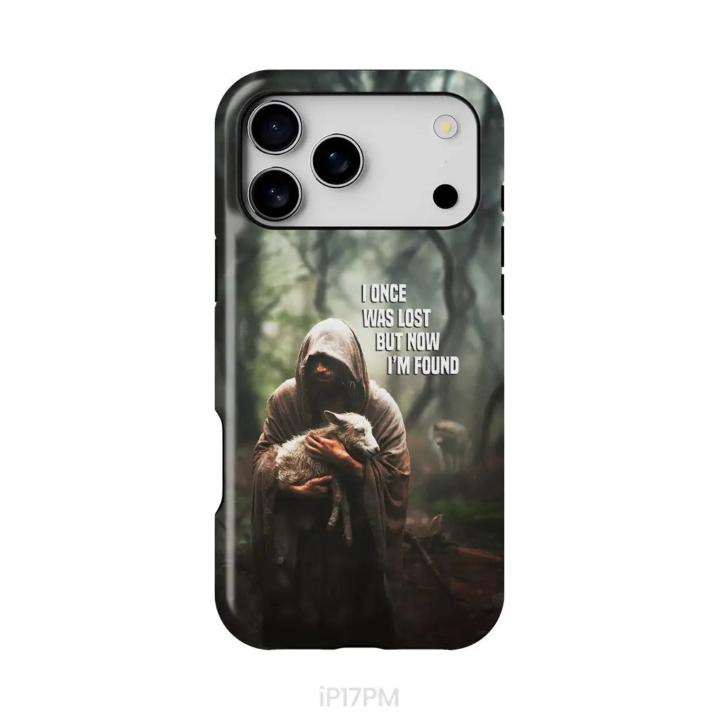 I Once Was Lost but Now I’m Found Jesus and Lost Sheep Phone Case iPhone 17 Pro Max / Tough Case