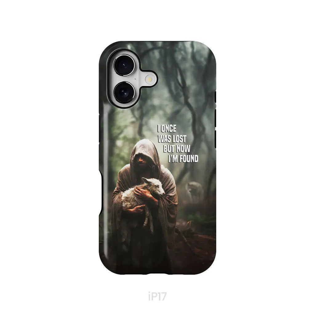 I Once Was Lost but Now I’m Found Jesus and Lost Sheep Phone Case iPhone 17 / Tough Case