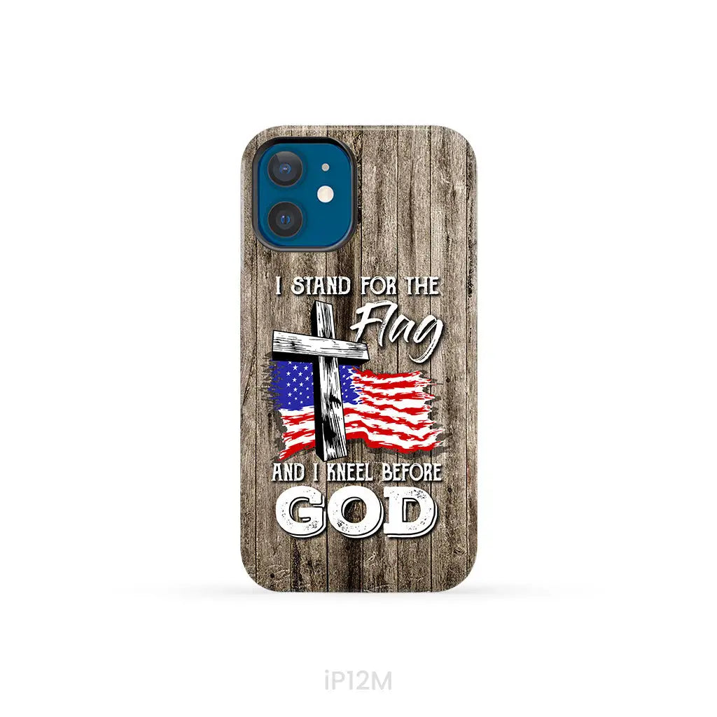 I stand for the flag and I kneel before God phone case iPhone 12 Mini / Tough Case