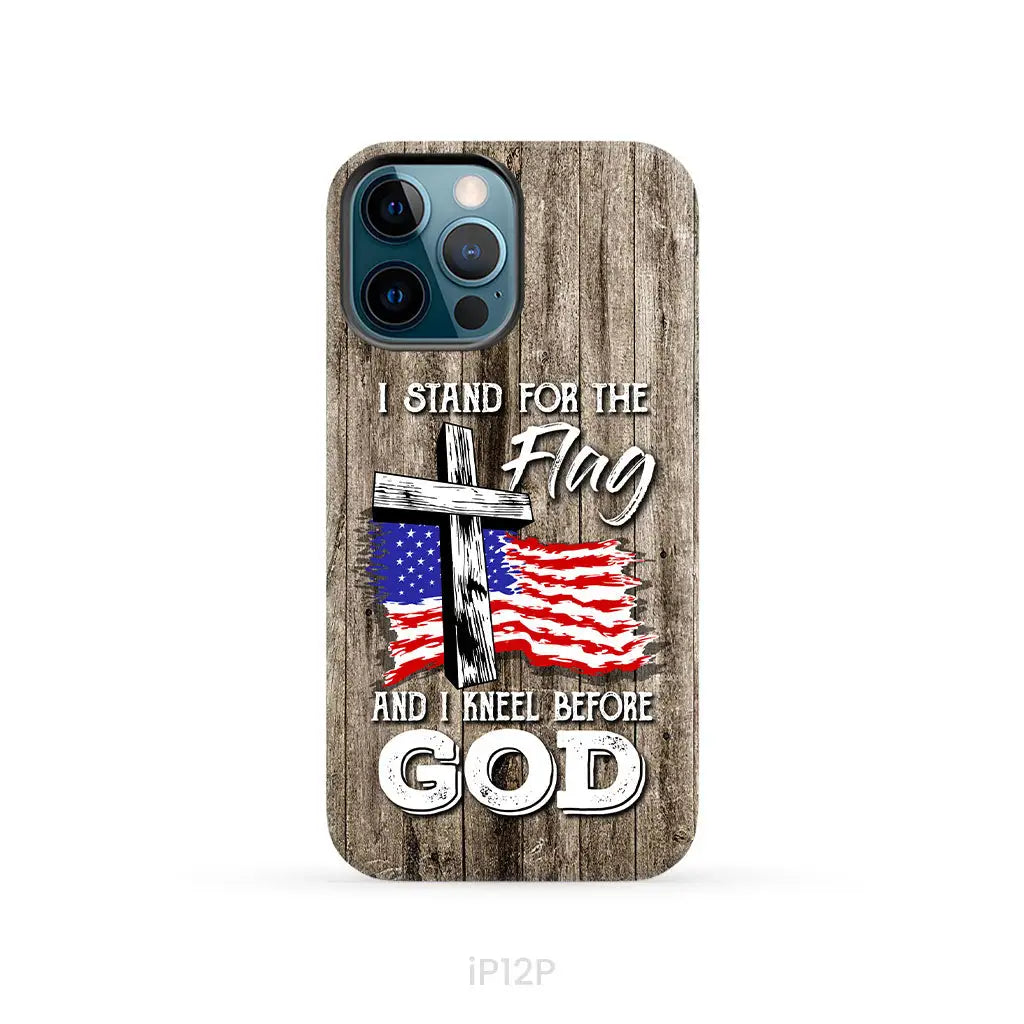 I stand for the flag and I kneel before God phone case iPhone 12 Pro / Tough Case