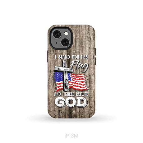 I stand for the flag and I kneel before God phone case iPhone 13 Mini / Tough Case