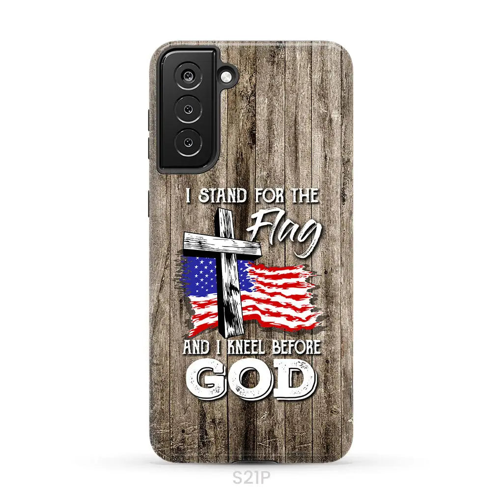 I stand for the flag and I kneel before God phone case Samsung Galaxy S21 Plus / Tough Case