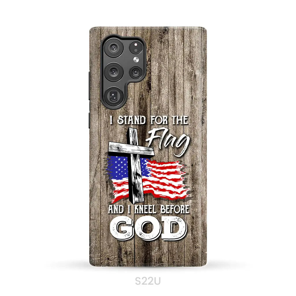I stand for the flag and I kneel before God phone case Samsung Galaxy S22 Ultra / Tough Case