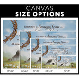 Christian home decor, I still believe in amazing grace Christian wall art canvas size options